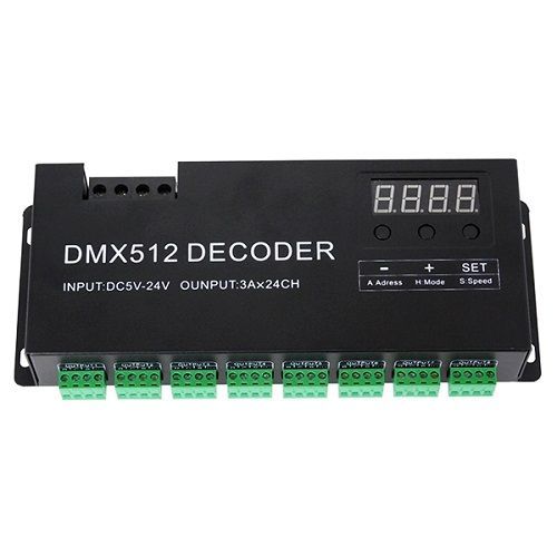 LED RGB DMX512 Controller 24 CH 12v (864w) - 24v (1728w)